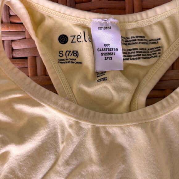 Zella Girl's Butter Yellow Cropped Racerback Tank - Picture 3 of 3